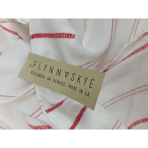 New Flynn Skye Joy Jumper Womens Small Spanish Stripe Red White Jumpsuit - Picture 12 of 12